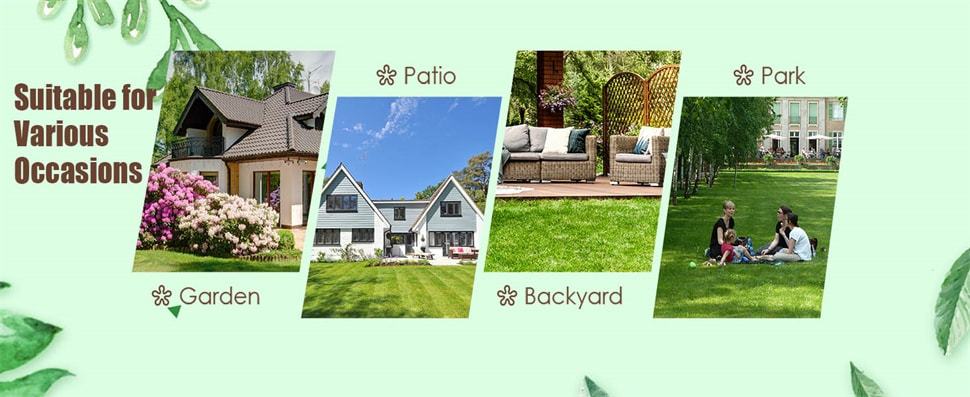 Wood Wagon Planter Flower Pot Stand with Wheels for Home Garden Outdoor Decor