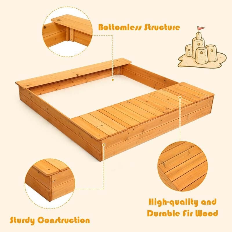kids cedar sandbox kids outdoor playset bestoutdor.com