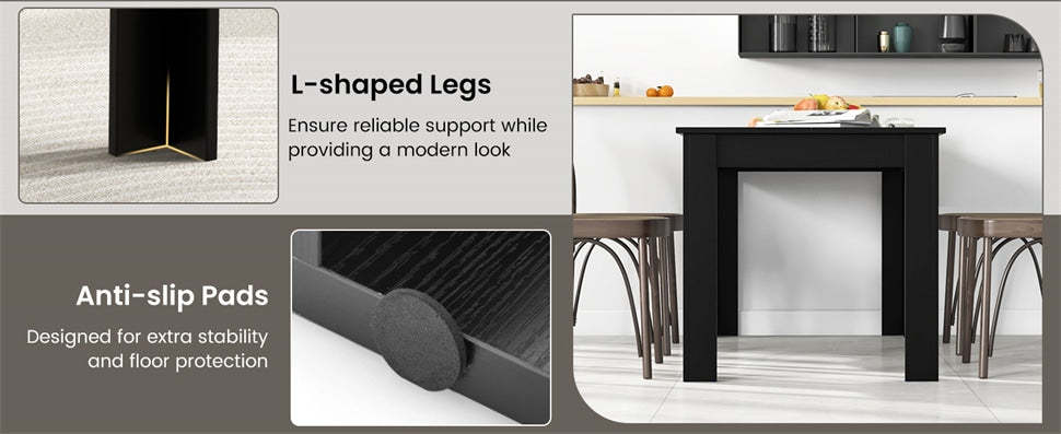 63" Rectangular Dining Table for 4-6 People, Farmhouse Wood Kitchen Table with Heavy Duty Legs, 330LBS Capacity for Living Room, Home Office