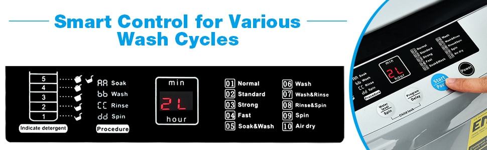 8.8 lbs 2-in-1 Portable Full-Automatic Washing Machine with Drain Pump