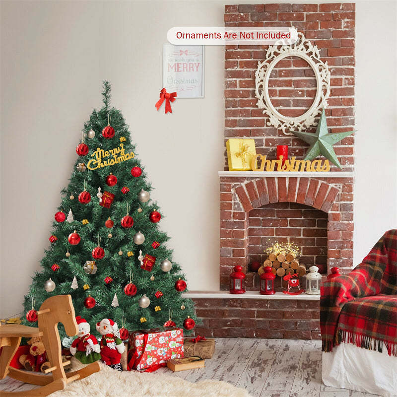5ft Purely Green Hinged Artificial Christmas Tree with Metal Stand