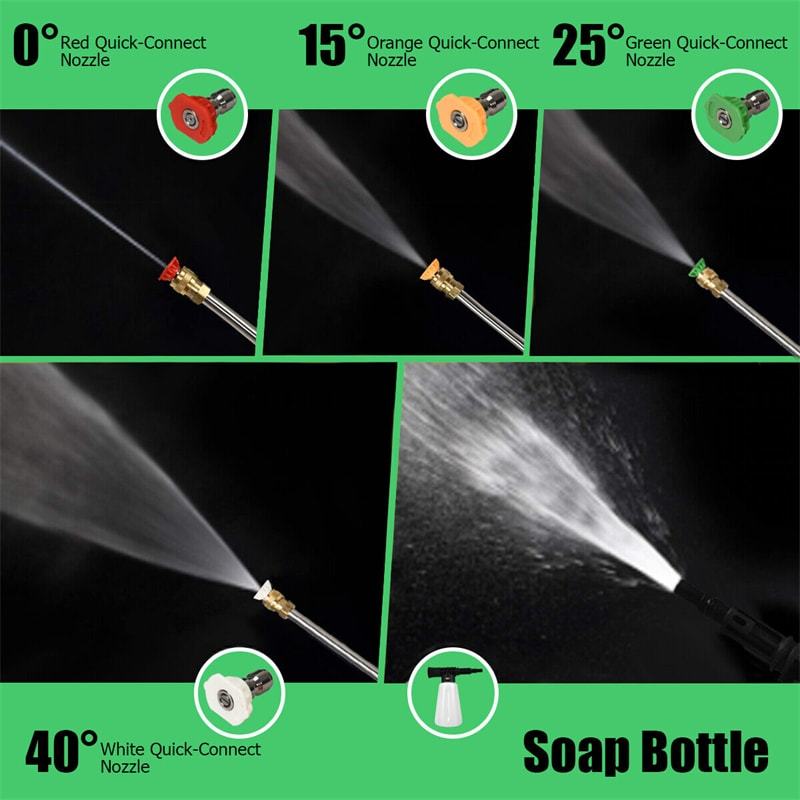 3500PSI Electric Pressure Washer 2.6GPM 1800W Portable High Power Washer Machine with Foam Cannon & 4 Nozzles for Car Fence Patio Garden Cleaning