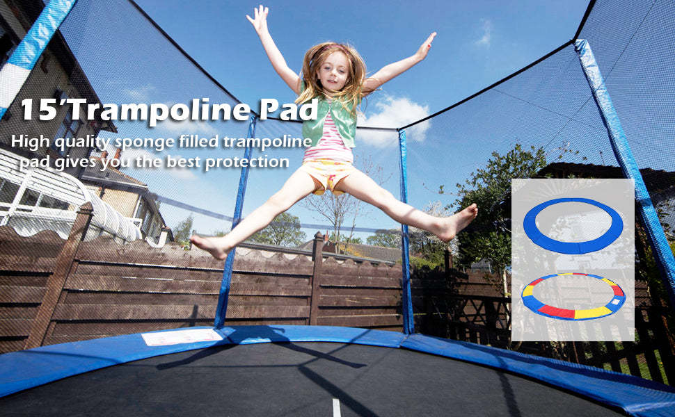 15 Ft Round Trampoline Pad Safety Frame Pad Spring Pad Replacement Cover