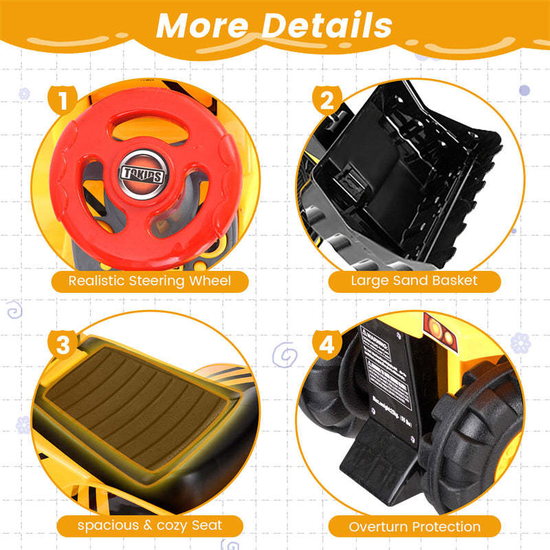 Outdoor Kids Ride on Truck Excavator Digger Sand Bulldozer Toy