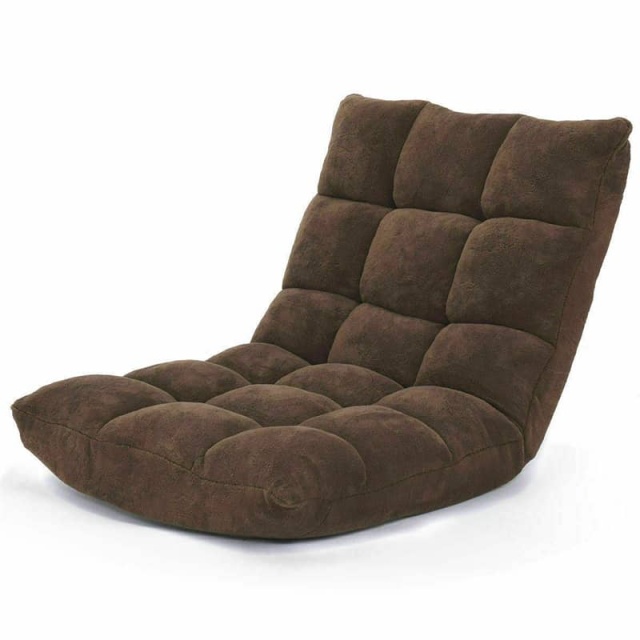 14-Position Adjustable Floor Chair, Folding Sofa Chair with Back Support, Floor Gaming Recliner for Living Room, Meditation, Reading -h1