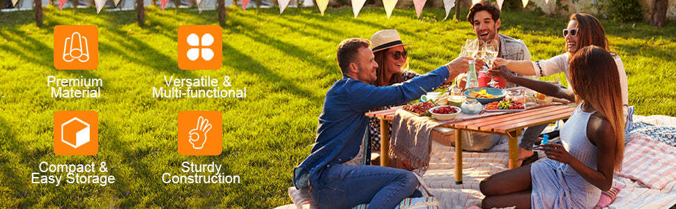 folding wooden camping table  - outdoor furniture - bestoutdor.com