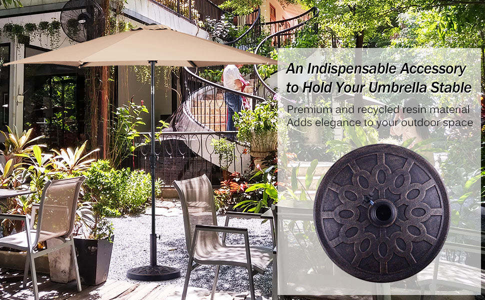 30lbs 18" Heavy Duty Round Umbrella Base Stand