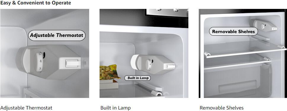 3.2 cu ft. Stainless Steel Compact Refrigerator 2-Door Mini Fridge Freezer Cooler for Dorm Office Apartment