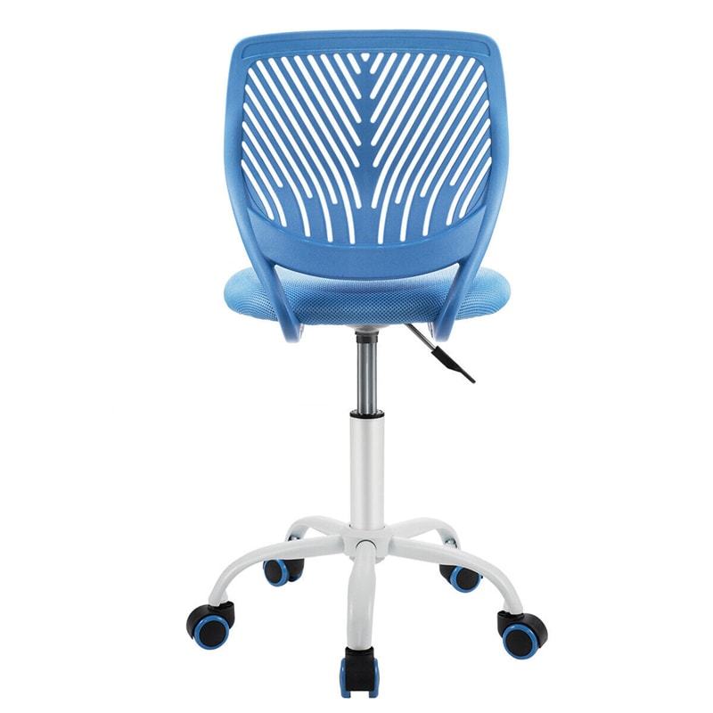 Kids Desk Chair, Height Adjustable Children Office Study Computer Chair with Lumbar Support, Mid Back Swivel Armless Mesh Task Student Chair