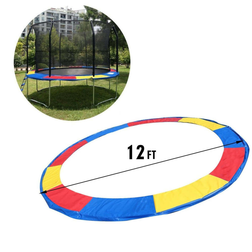 12 Ft Colorful Round Trampoline Pad Safety Spring Pad Replacement Cover
