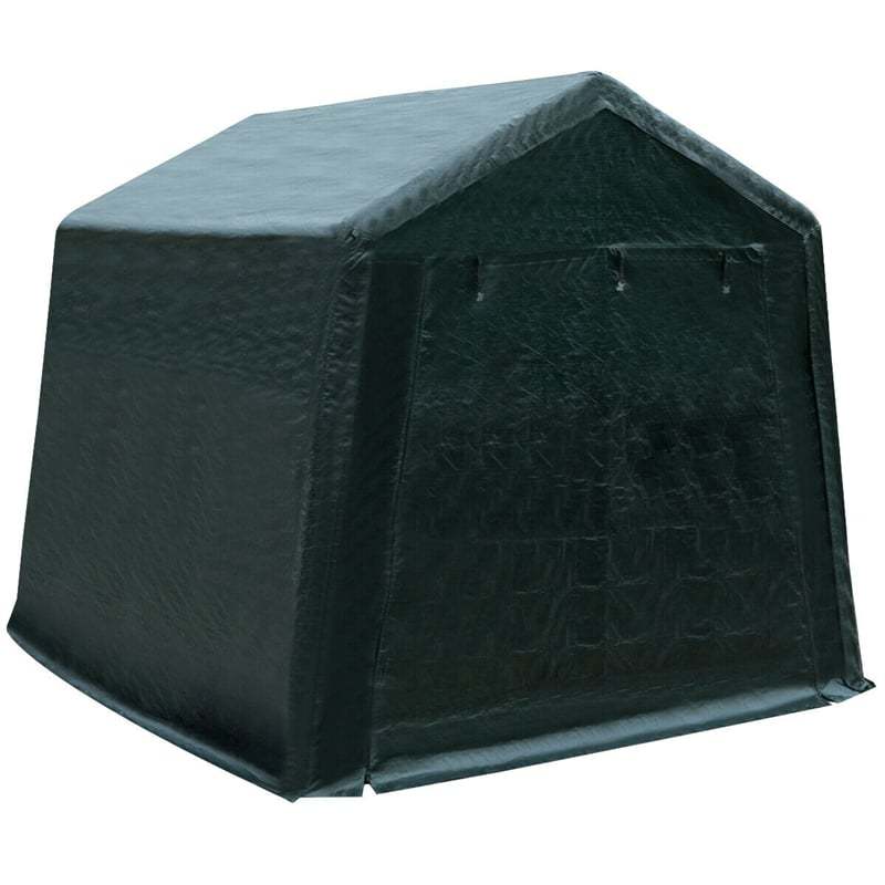 8x14 FT Heavy Duty Steel Enclosed Carport with Waterproof Ripstop Cover, Portable Garage Shelter Tent for Cars, Motorcycles, ATVs & Patio Storage