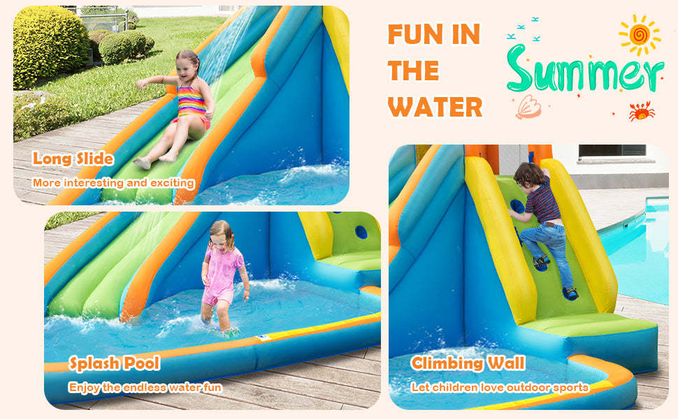 Outdoor Kids Inflatable Water Slide Bouncy Castle without Blower