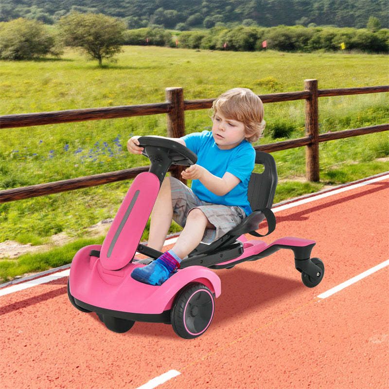 6V Electric Kids Ride-On Drift Car with 360° Spin, 2-Position Adjustable Seat, Horn & Engine, Drifting Go Kart Toy for Boys & Girls