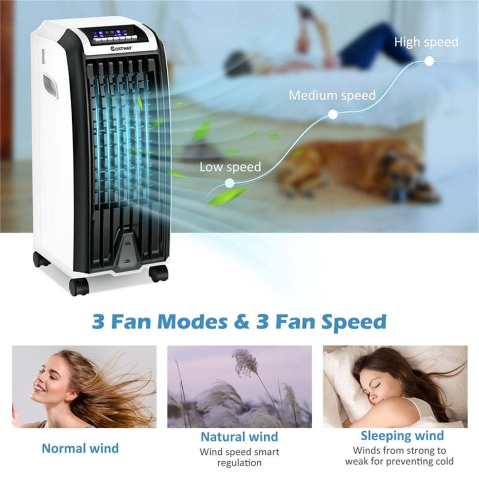 3 In 1 Portable Evaporative Air Cooler with 3 Fan Modes and Remote Control