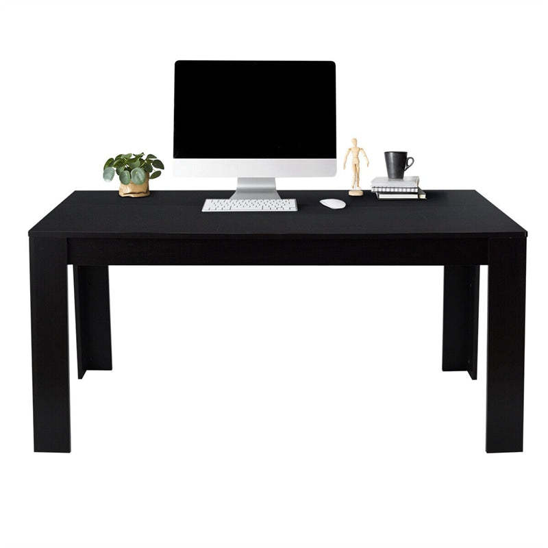 63" Rectangular Dining Table for 4-6 People, Farmhouse Wood Kitchen Table with Heavy Duty Legs, 330LBS Capacity for Living Room, Home Office