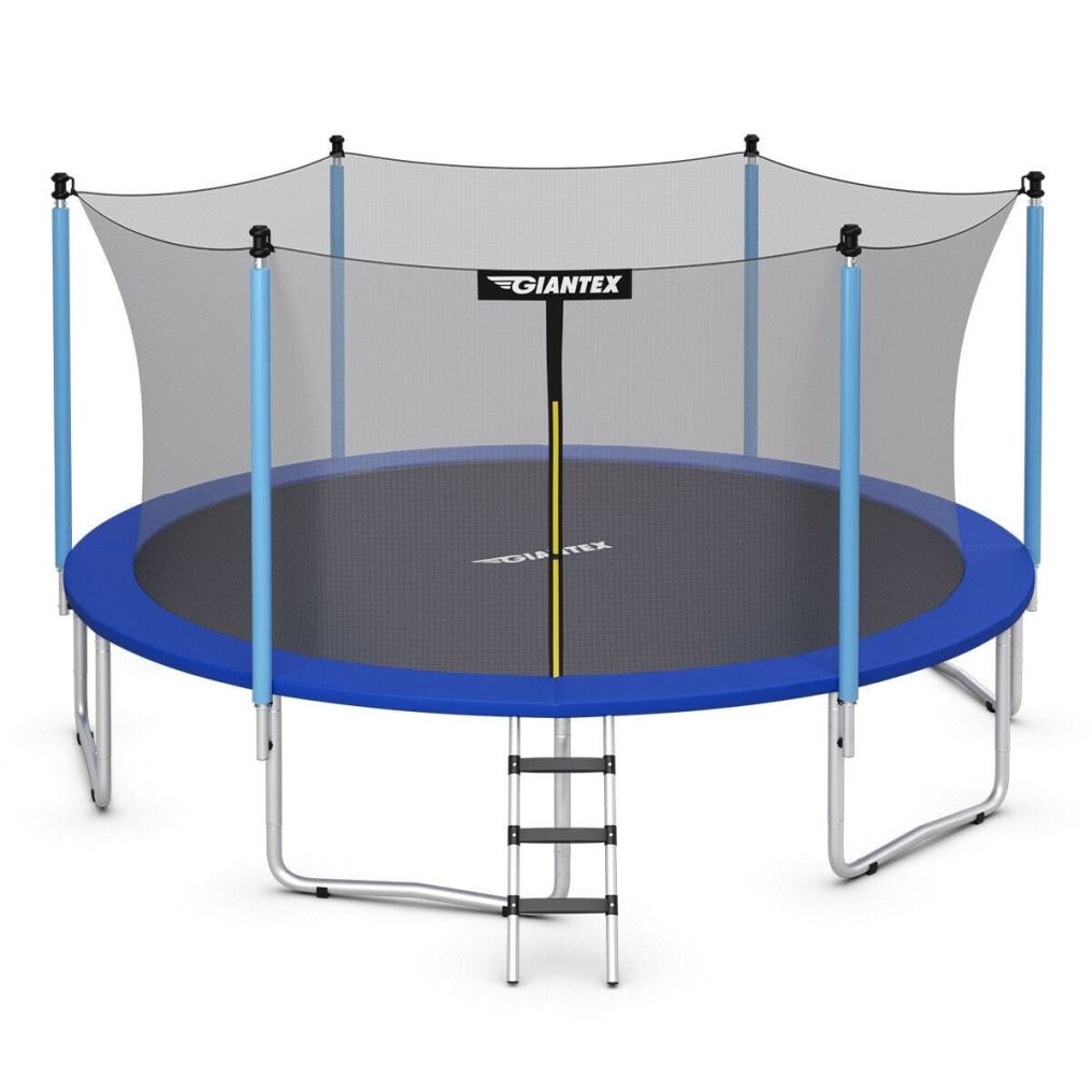 15 Ft Outdoor Trampoline Combo Bounding Bed Trampoline with Safety Enclosure Net & Ladder