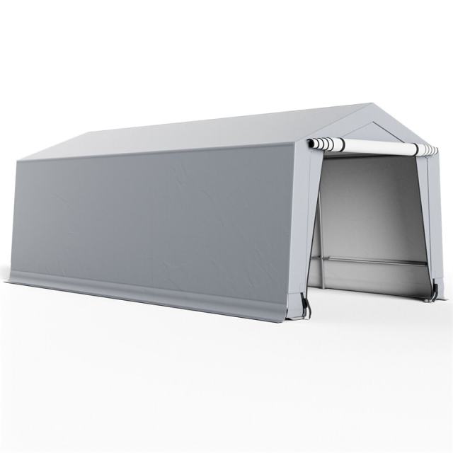10' x 20' Heavy-Duty Carport Car Canopy Shelter Portable Metal Garage Outdoor Storage Tent with 2 Removable Doors