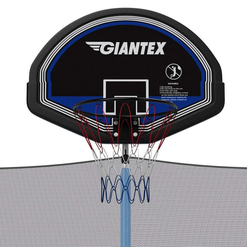 15 Ft Trampoline Combo with Enclosure Net and Basketball Hoop