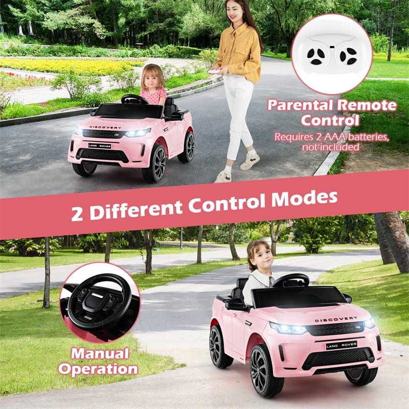 12V Kids Ride On Car Licensed Land Rover Electric Vehicle with Remote Control, LED Lights, Speed Switch Sound, Folding Rear Wheels