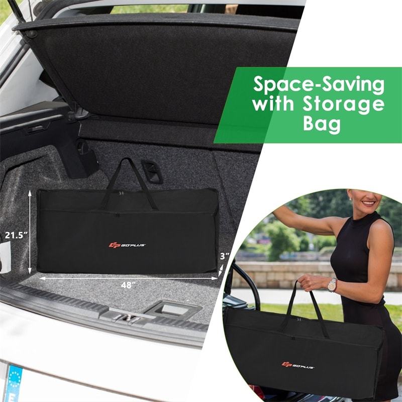 Portable Outdoor Camping Cooking Table with Storage Shelves