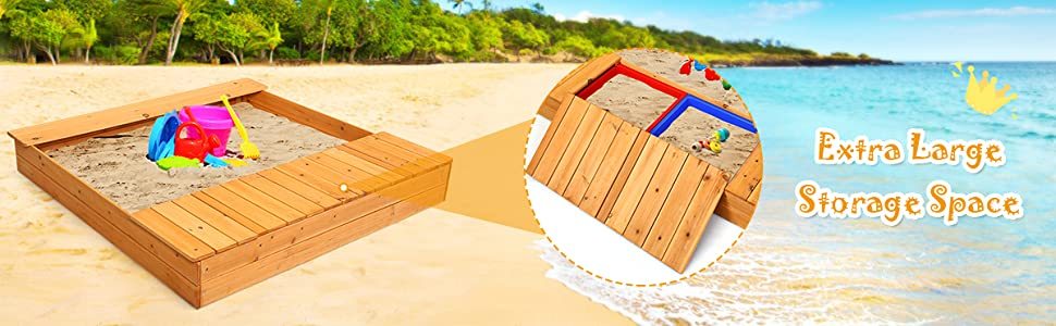 kids cedar sandbox kids outdoor playset bestoutdor.com