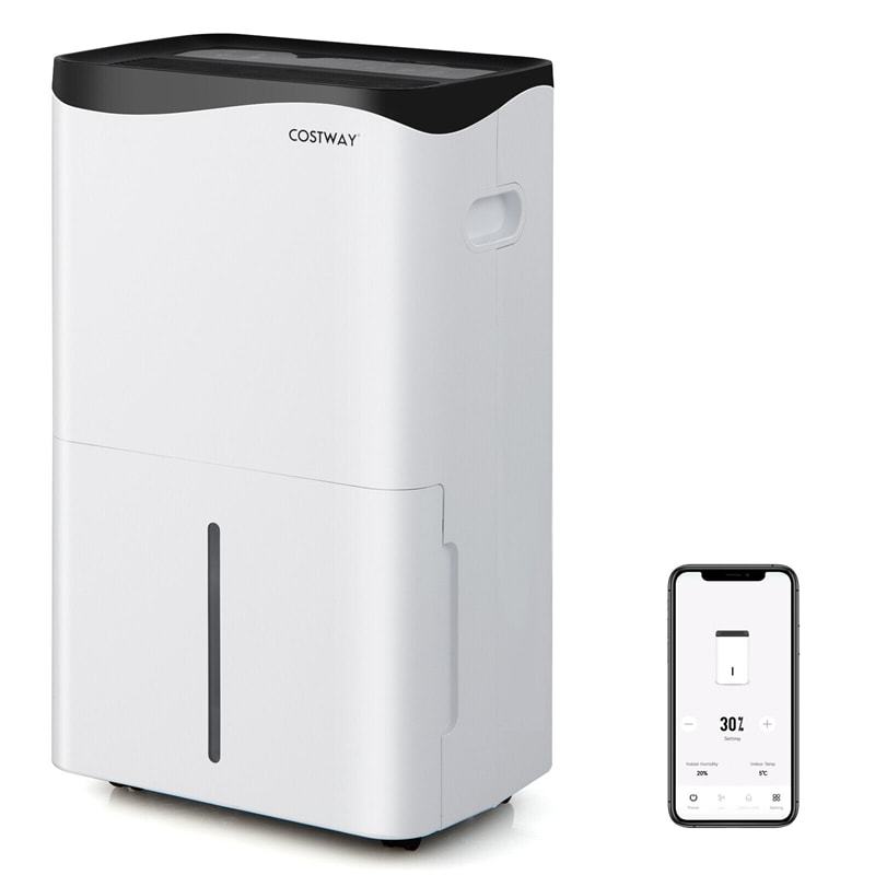 100-Pint Dehumidifier for 5500 Sq.Ft with Smart App & Alexa Control, Drain Hose, 24H Timer, Low Noise Dehumidifier for Basement, Home, Large Room Use