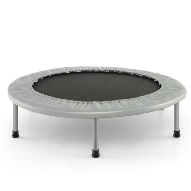 38" Mini Folding Trampoline, Foldable Fitness Rebounder for Adults & Kids, Indoor/Outdoor Exercise, Max Load 330lbs, Portable Workout Trampoline