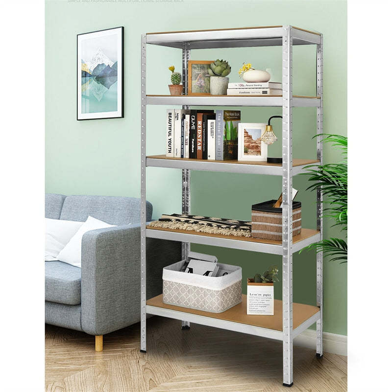 5-Tier Heavy Duty Shelving Unit, 72" Adjustable Steel Storage Shelf Boltless Organizer Rack for Garage Warehouse Home Pantry, 2925LBS Capacity
