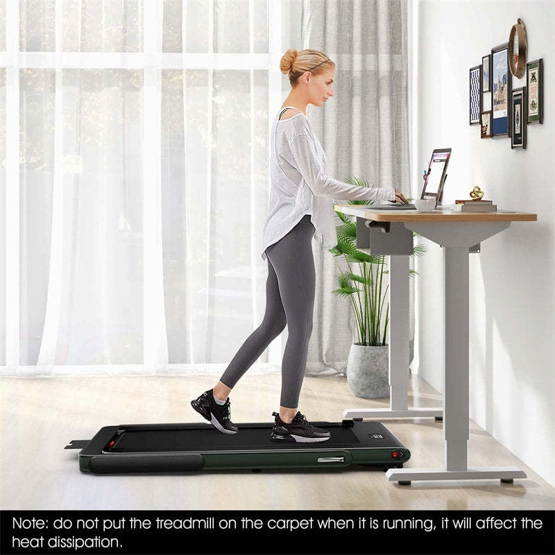 2-in-1 Under Desk Treadmill, 2.25HP SuperFit Folding Walking Jogging Machine with Dual Display, Remote & App Control, Bluetooth for Home Office