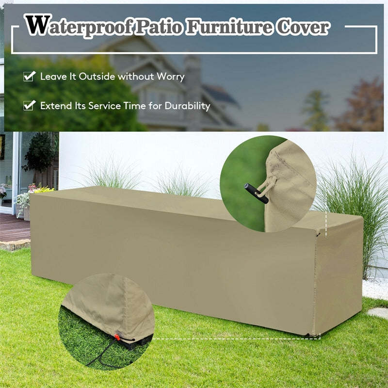 8-Piece Rattan Outdoor Furniture Set Patio Conversation Set with Storage Box & Cover