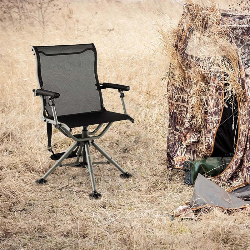 360° Silent Swivel Hunting Blind Chair Height Adjustable