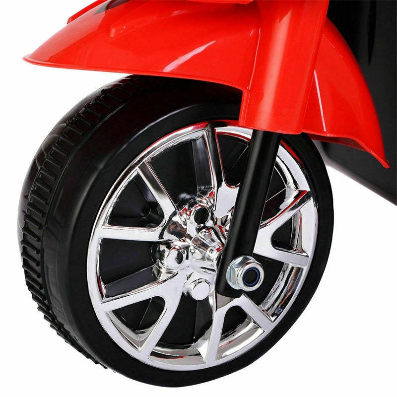6V Kids Ride-On Motorcycle, Battery Powered 3-Wheel Motorcycle with LED Headlights, Music, Storage Trunk, Electric Motorcycle Toy for Boys/Girls he1