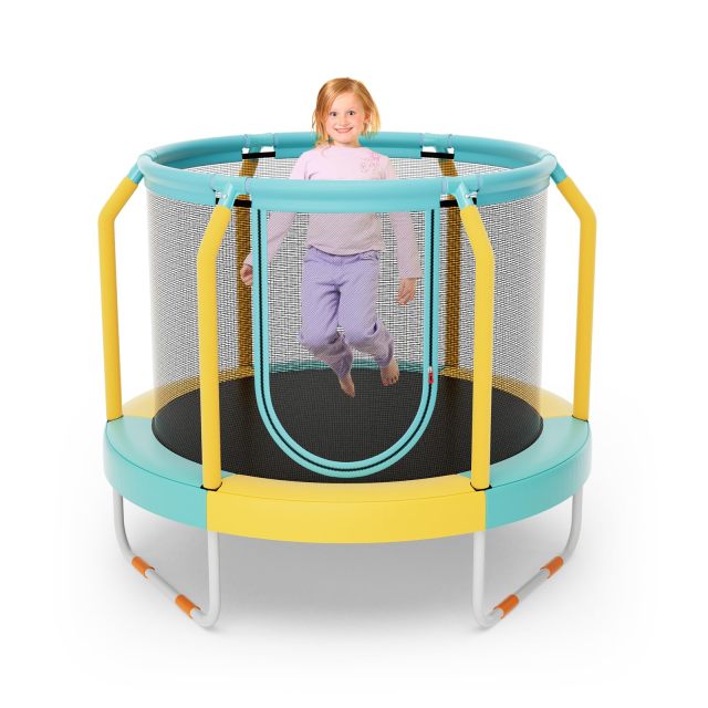 48" Kids Trampoline, Recreational Trampoline w/Safety Space Design, Mini Toddler Trampoline