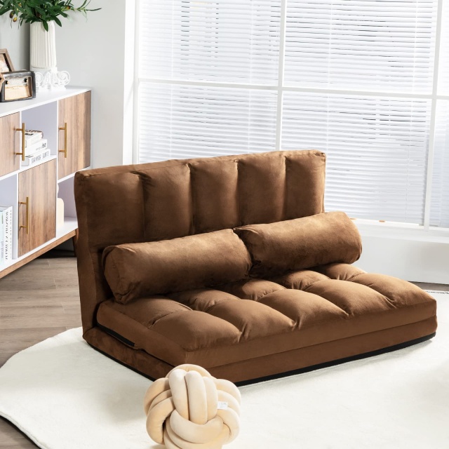 KOMFOTT Various Colours Available 6-Position Adjustable Floor Sofa with 2 Pillows