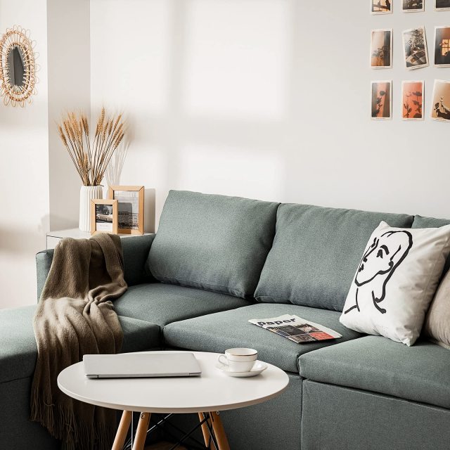 KOMFOTT Modern L-Shaped Convertible Sectional Sofa Couch with Reversible Chaise