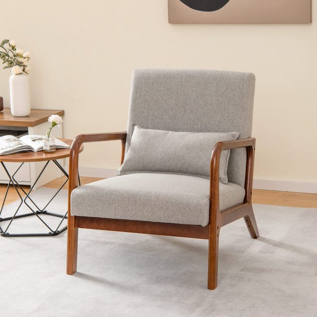 KOMFOTT Modern Accent Chair with Pillow