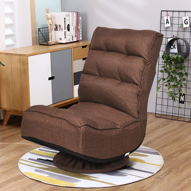 KOMFOTT 360 Degree Swivel Gaming Chair, 6 Position Adjustable Folding Floor Chair