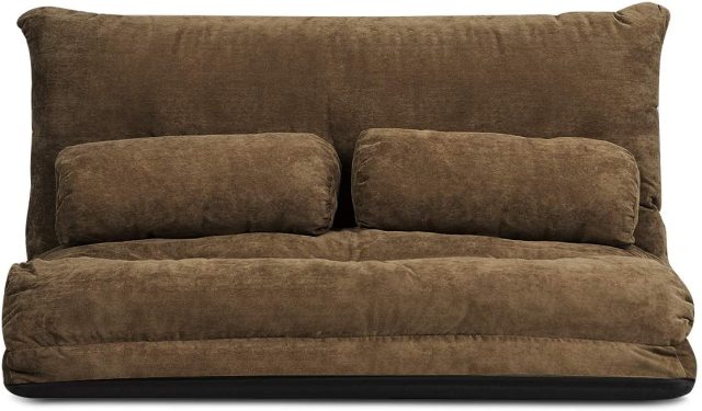 KOMFOTT Foldable Floor Lazy Sofa with 2 Pillows