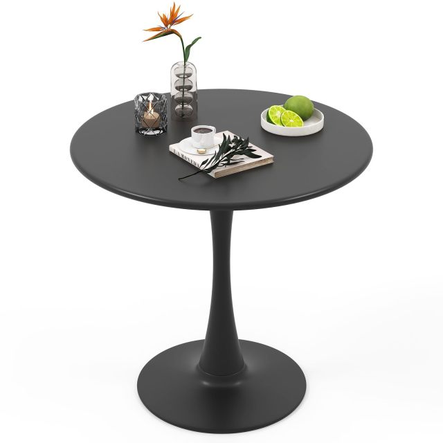 KOMFOTT Round Dining Table, 32" Modern Tulip Kitchen Table with 0.9” Thickened Tabletop & Sturdy Metal Pedestal