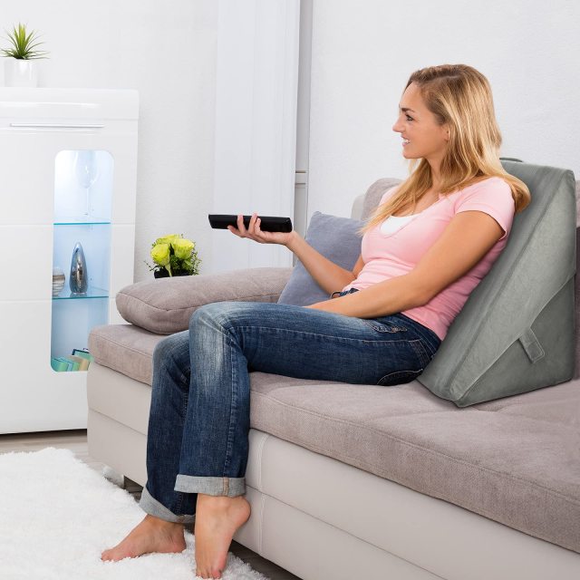 KOMFOTT Bed Wedge Pillow, Adjustable Memory Foam Bed Support Pillow w/Removable Cover