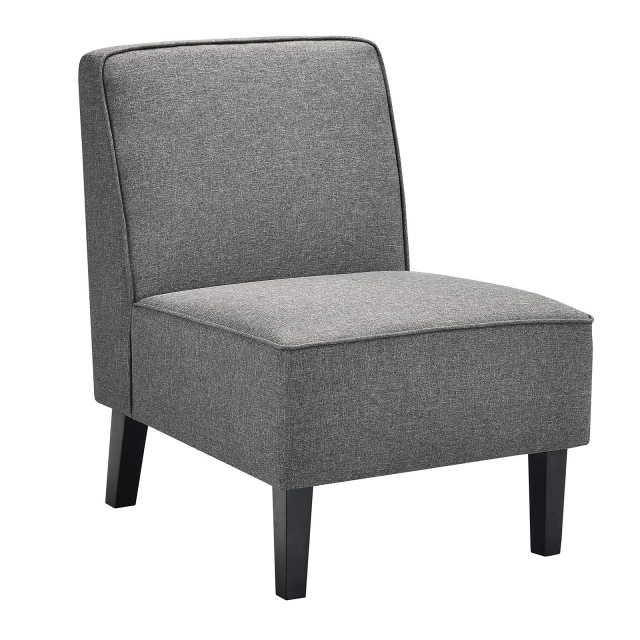 KOMFOTT Set of 1/2 Thick Armless Accent Chair with Solid Wood Legs, 9" Thick Sponge Cushion