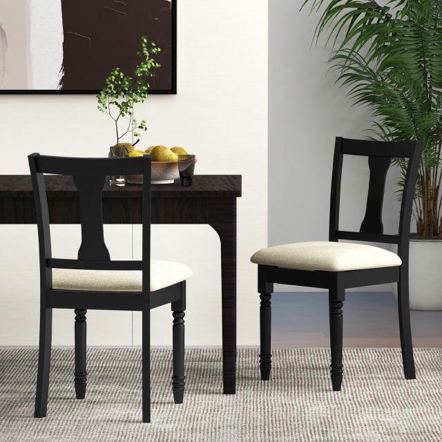 KOMFOTT Wood Dining Chairs Set of 2/4 with Flip-up Storage Seat