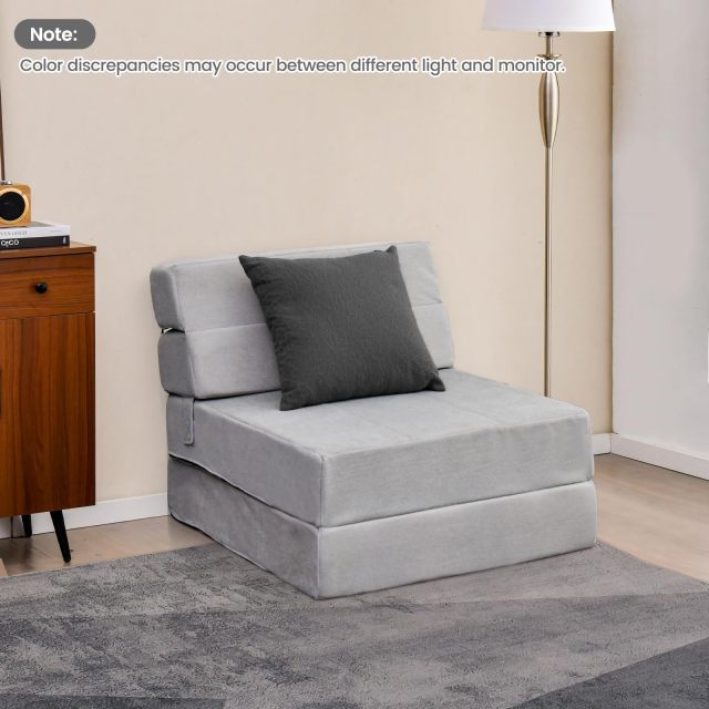 KOMFOTT Folding Floor Sofa Bed, Convertible Sleeper Chair Bed