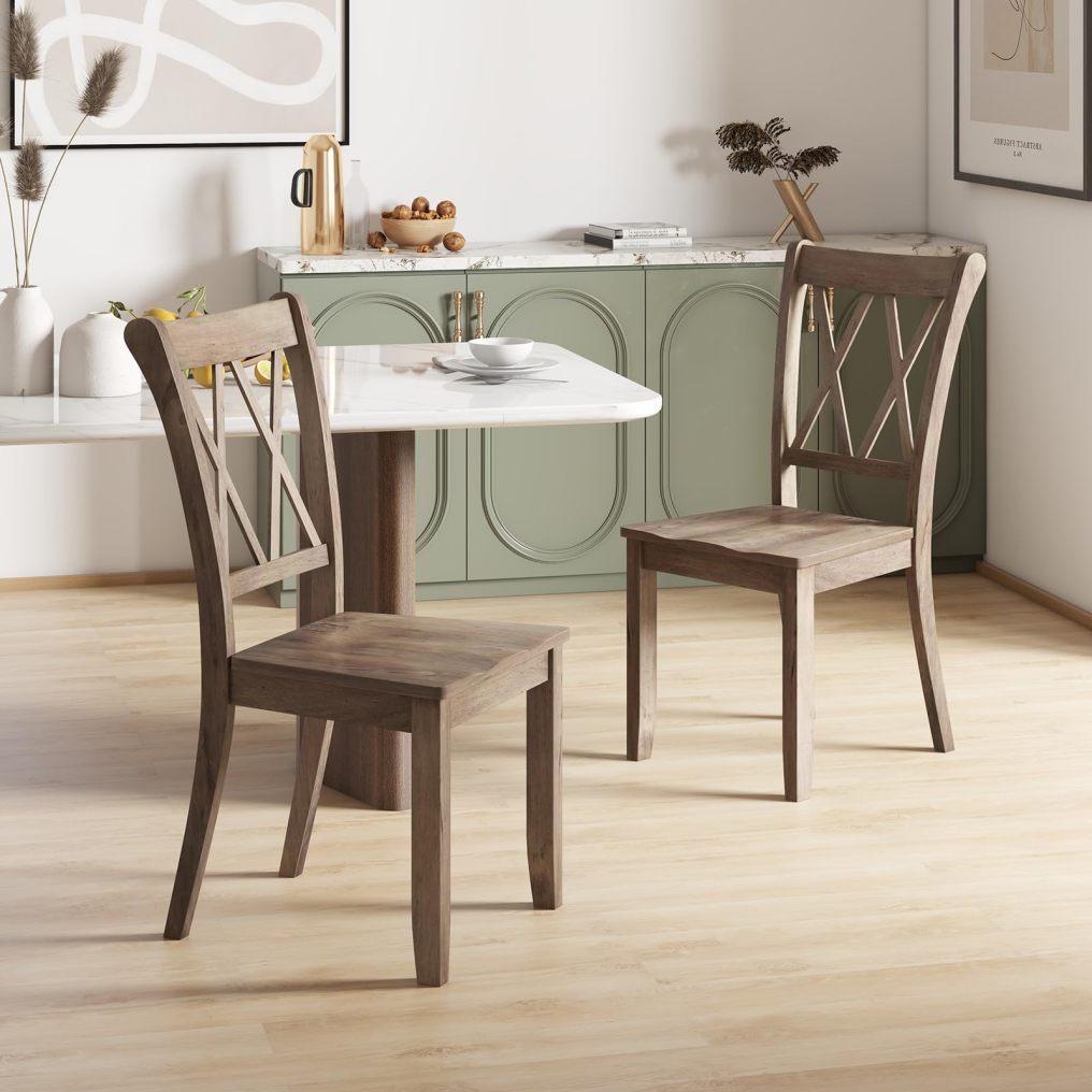 KOMFOTT Wood Dining Chairs Set of 2/4