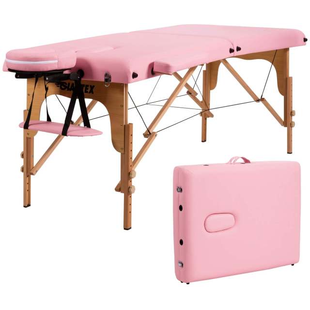 KOMFOTT Portable Massage Bed Height Adjustable with Carry Case & Face Cradle