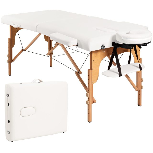 KOMFOTT Portable Massage Bed Height Adjustable with Carry Case & Face Cradle