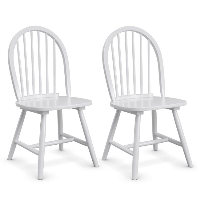 KOMFOTT Set of 2/4 Windsor Chairs, Kitchen Dining Chairs with Backrest