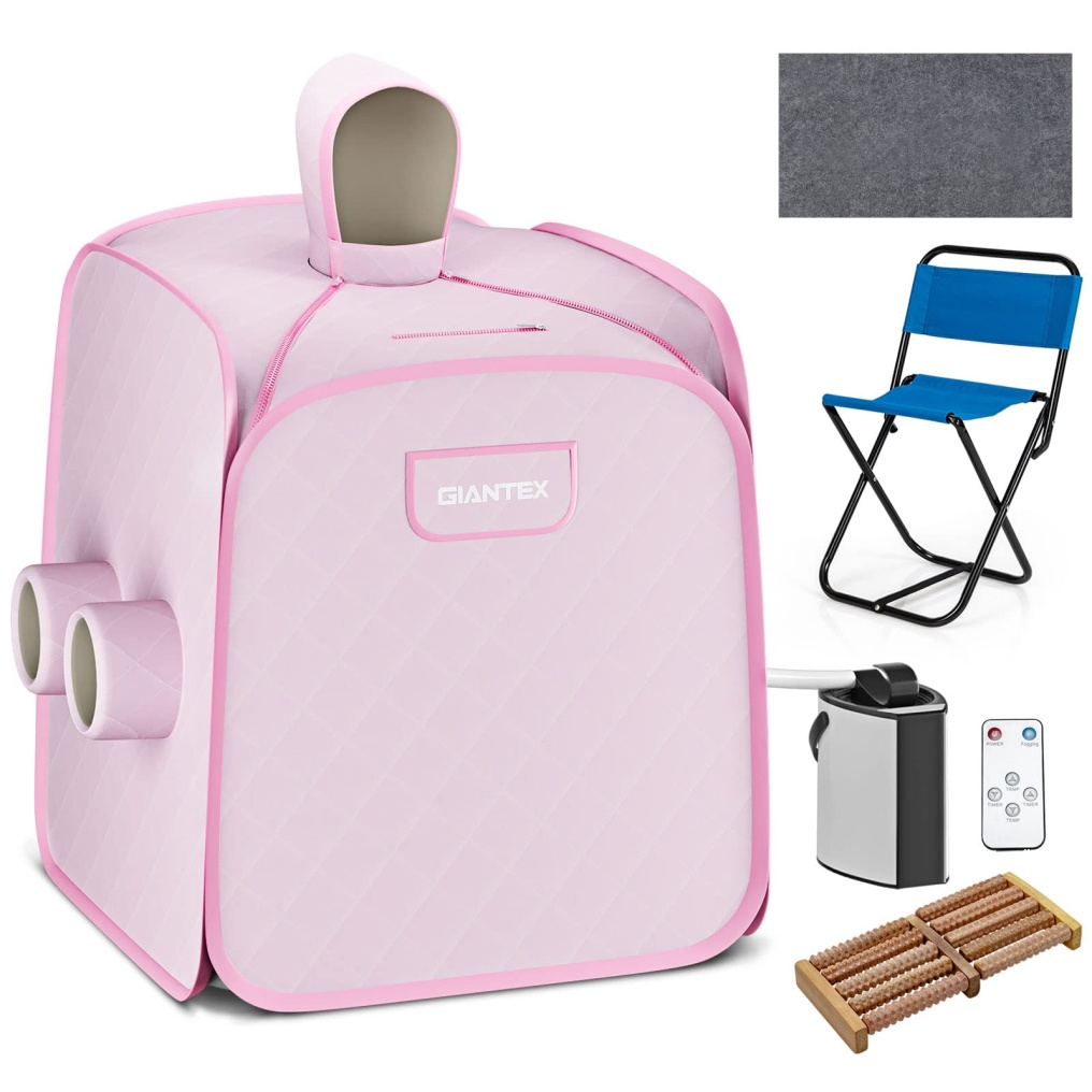 KOMFOTT Portable Folding 1 or 2 Person Steam Spa Sauna with Remote Control