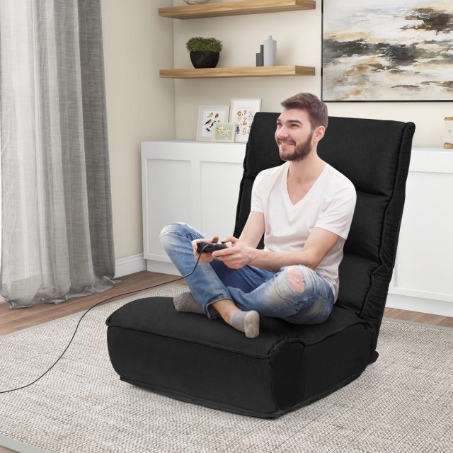 KOMFOTT Solid Wood Bar Stools Set of 2/4, Counter Height Chairs with Low Back and Footrest