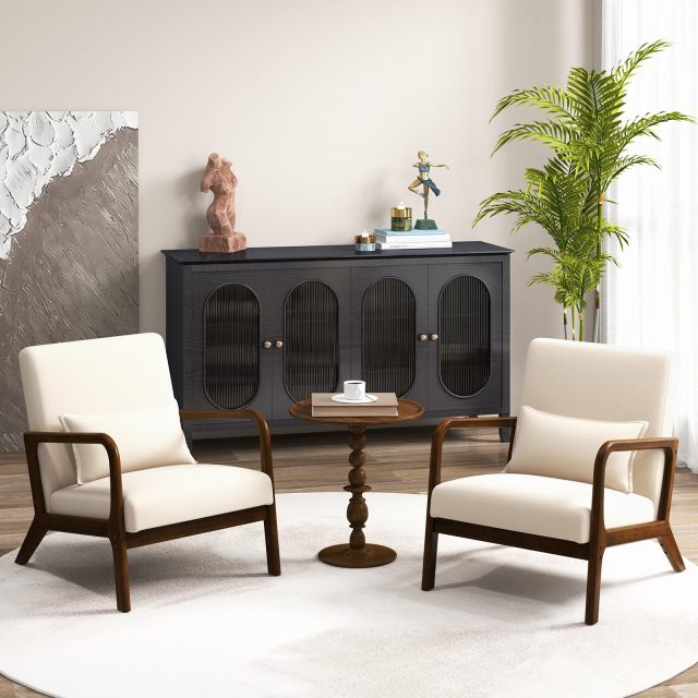 KOMFOTT Modern Accent Chair with Pillow